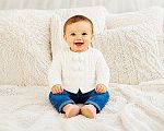 Cardigan tricoté pour bébé avec pompons - Grossiste et Fournisseur
