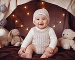 2 pcs salopette ensemble tricoté pour bébés avec bonnet - Grossiste et Fournisseur
