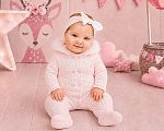 Combinaison tricoté pour bébé fille avec capuche en fourrure - Grossiste et Fournisseur