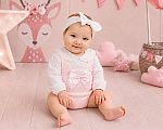 2 pcs barboteuse ensemble tricoté pour bébé fille avec nœud - Grossiste et Fournisseur