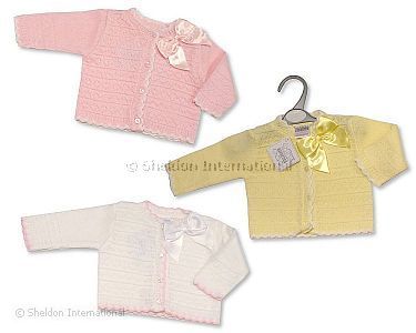 Tricoté cardigan bébé fille avec nœud -180- 9-24 mois - Grossiste et Fournisseur