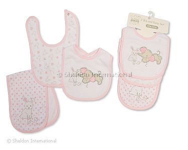 2 bavoirs et tissu set pour bébé fille - Grossiste et Fournisseur