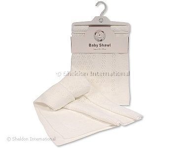 Bébé acrylic châle avec motif pointelle - Grossiste et Fournisseur