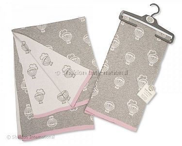 Châle bébé en coton - Ballon - Rose - Grossiste et Fournisseur