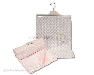 Châle bébé avec motif tressé et bordure en dentelle - Grossiste et Fournisseur