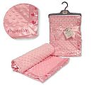 Bulle velour couverture bébé avec bordure en satin - Princesse - Grossiste et Fournisseur
