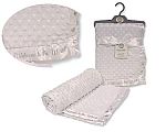 Bulle velour couverture bébé avec bordure en satin - Welcome to the World - Grossiste et Fournisseur