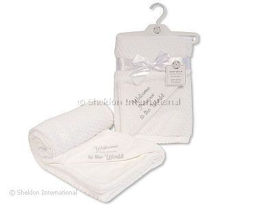 Couverture gaufrée pour bébé - Welcome Precious to the World - Grossiste et Fournisseur