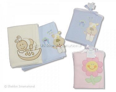 Couverture bébé polaire brodé - Sac 3D et tuling - Grossiste et Fournisseur