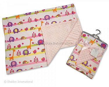 Réversible couverture/enveloppe pour bébé fille - Safari - Grossiste et Fournisseur