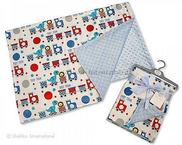 Réversible couverture/enveloppe pour bébé garçons - Train - Grossiste et Fournisseur