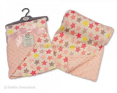 Couverture/enveloppe bébé réversible - Étoiles - Rose - Grossiste et Fournisseur