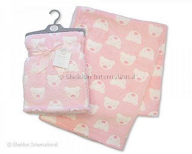 Couverture/enveloppe bébé - Teddy - Rose - Grossiste et Fournisseur