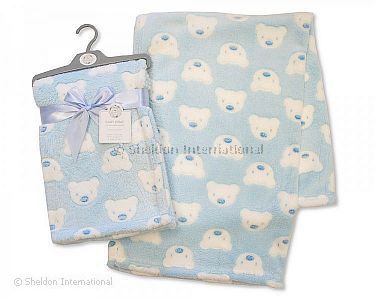 Couverture/enveloppe bébé - Teddy - Ciel - Grossiste et Fournisseur