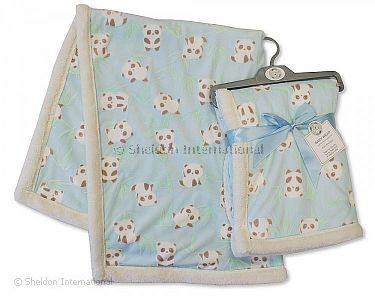 Couverture/enveloppe bébé - Panda - Bleu - Grossiste et Fournisseur