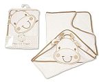 3D cape de bain bébé - Girafe - Blanc/Taupe - Grossiste et Fournisseur