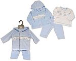 3 pcs ensemble bébé garçon avec smocks et capuche - Câlins - Grossiste et Fournisseur
