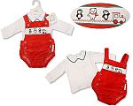 2 pcs velours ensemble bébé de Noël avec smocks - Ours Polaire et Pingouin - Grossiste et Fournisseur
