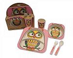 Set repas bambou - Hibou - Grossiste et Fournisseur