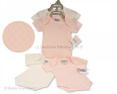 2 pcs pointelle body ensemble à manches courtes pour filles - Grossiste et Fournisseur