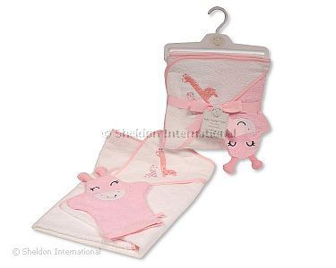 Cape de bain et moufle de lavage set pour bébé fille - Grossiste et Fournisseur