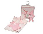 Cape de bain et moufle de lavage set pour bébé fille