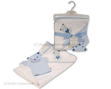 Cape de bain et moufle de lavage set pour bébé garçon - Grossiste et Fournisseur