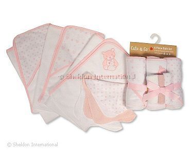 6 pièces cape de bain et débarbouillette set pour bébé fille - Grossiste et Fournisseur