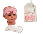 2 bandeaux avec nœud set - Rose - Grossiste et Fournisseur