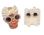 bandeau avec nœud  et lunettes solaires set - Beige - Grossiste et Fournisseur