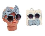 bandeau avec nœud  et lunettes solaires set - Bleu - Grossiste et Fournisseur