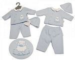 2 pcs ensemble bébé garçon prématuré avec bonnet - Petit Agneau - Grossiste et Fournisseur