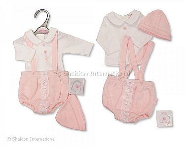 2 pcs ensemble avec dentelle et bonnet pour bébé fille prématuré - Grossiste et Fournisseur