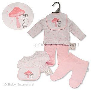 3 pcs ensemble avec bavoir pour bébé fille prématuré - Grossiste et Fournisseur