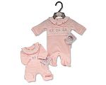 Pyjama pour bébé fille prématuré avec smocks et nœuds - Éléphant - Grossiste et Fournisseur