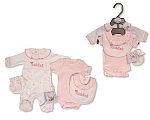 4 pcs ensemble pour bébé fille prématuré avec smocks et nœuds - Câlins - Grossiste et Fournisseur