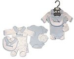 4 pcs ensemble pour bébé garçon prématuré avec smocks - Câlins - Grossiste et Fournisseur