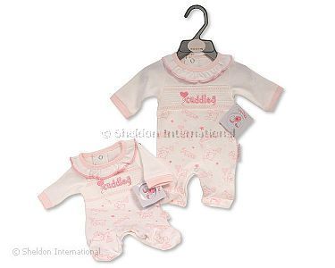 Pyjama pour bébé fille prématuré avec smocks - Câlins - Grossiste et Fournisseur