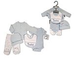 5 pcs ensemble pour bébé garçon prématuré avec smocks - Câlins - Grossiste et Fournisseur