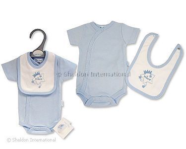 Body bébé garçon prématuré avec bavoir - Prince - Grossiste et Fournisseur