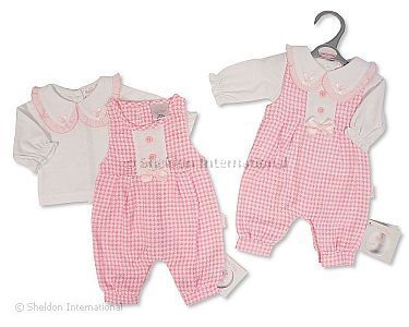 2 pcs salopette ensemble bébé fille prématuré avec nœuds - Grossiste et Fournisseur