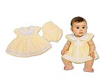 Robe bébé prématuré avec dentelle et nœud - Citron - Grossiste et Fournisseur