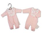 Combinaison bébé fille prématuré avec bavoir - Cœurs - Grossiste et Fournisseur