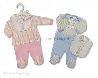 3 pcs prématuré coton ensemble bébé - Grossiste et Fournisseur