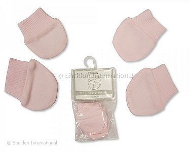 Mitaines pour bébés prématuré  - packs de 2 paires - Rose - Grossiste et Fournisseur