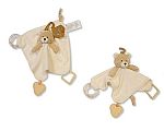Teddy doudou bébé avec hochet, anneau et teether