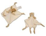 Teddy doudou bébé avec nœuds et hochet